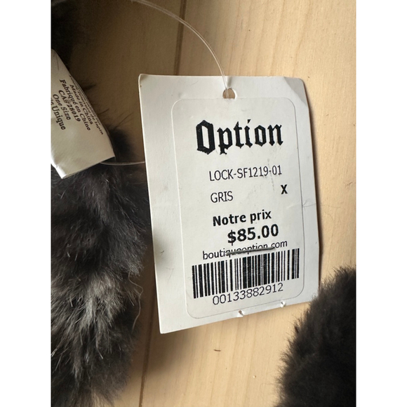 Real Rabbit Fur Scarf NWT – Grey Soft Plush Deadstock Y2K - Picture 4 of 7